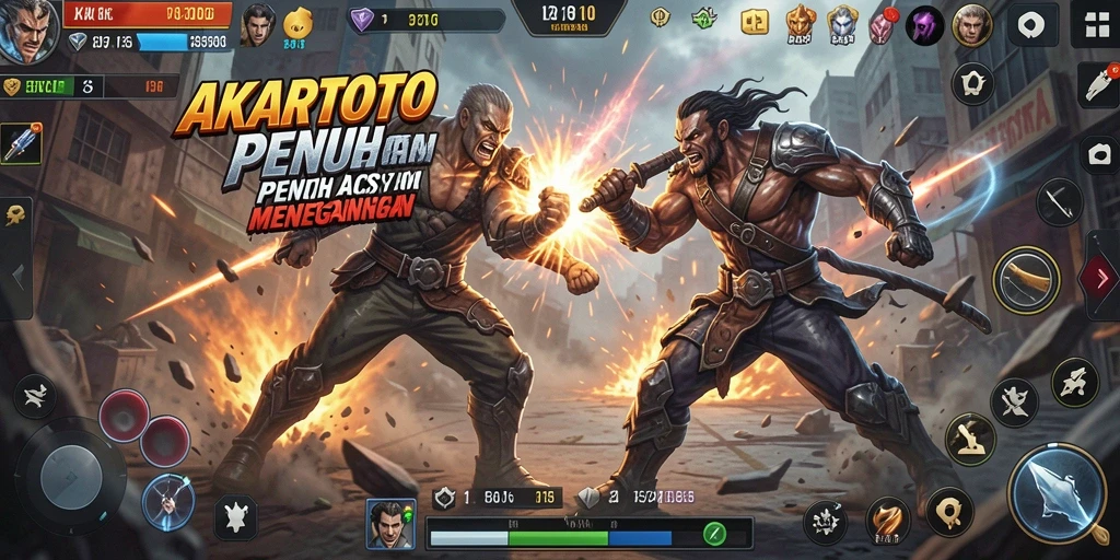 Tangkapan layar menampilkan aksi seru dalam AKARTOTO.
