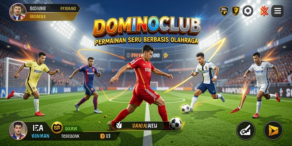 Screenshot DOMINOCLUB yang menunjukkan pertandingan olahraga yang seru.