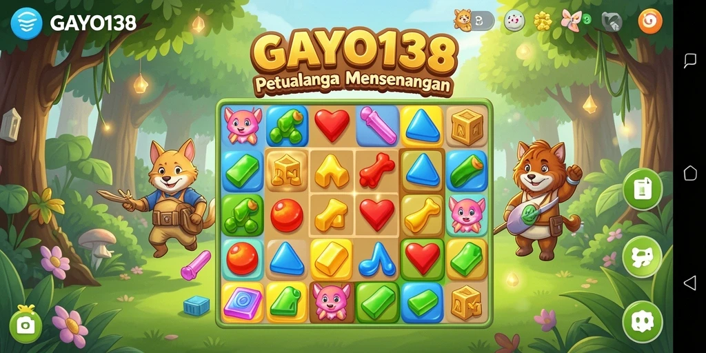 Gameplay seru GAYO138 dengan tantangan Match-3.