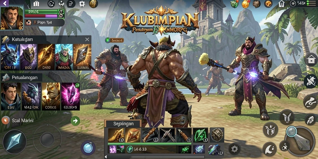 Tampilan gameplay mendebarkan dari KLUBIMPIAN yang memikat.