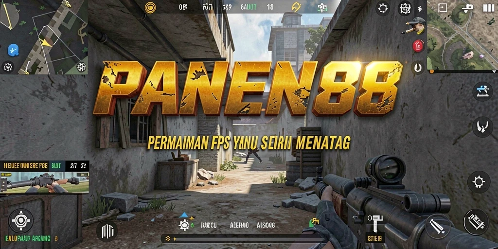 Tangkapan layar utama PANEN88 menampilkan gameplay FPS yang menegangkan dan dinamis.