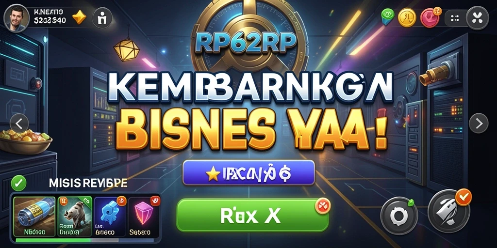 Tampilan gameplay RP62RP dengan elemen Tycoon yang menarik.