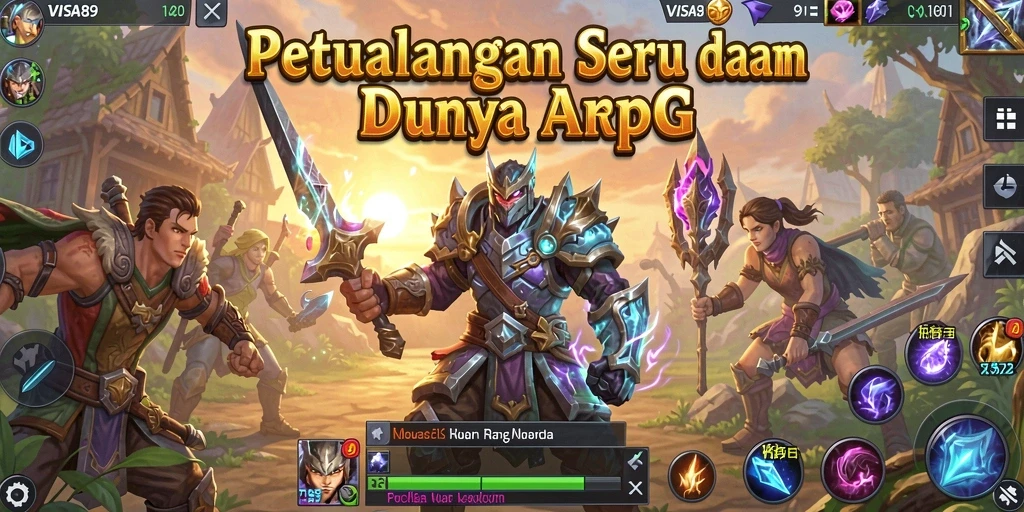 Screenshot gameplay <strong>VISA89</strong> menunjukkan aksi seru dalam pertarungan ARPG.